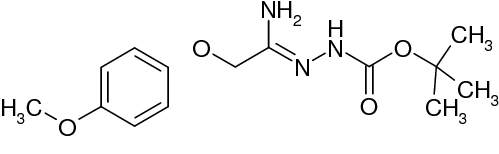 1053655-77-8 | MFCD10568183 | N'-[1-Amino-2-(4-methoxyphenoxy)ethylidene]hydrazinecarboxylic acid tert-butyl ester | acints
