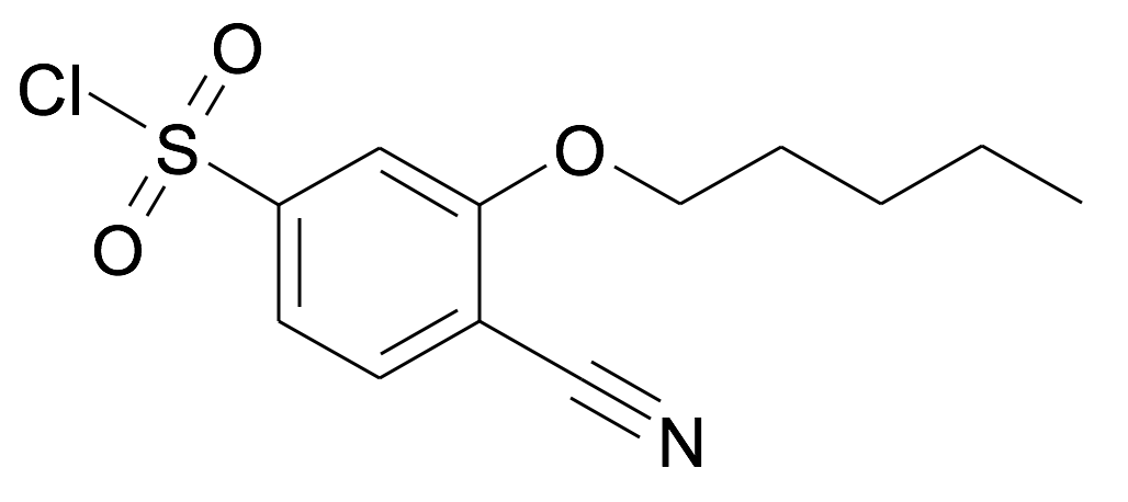 4-Cyano-3-pentyloxy-benzenesulfonyl chloride