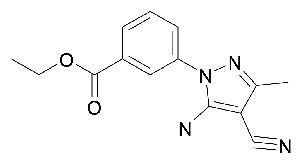 3-(5-Amino-4-cyano-3-methyl-pyrazol-1-yl)-benzoic acid ethyl ester