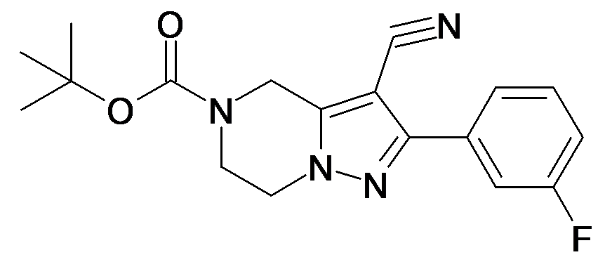 3-Cyano-2-(3-fluoro-phenyl)-6,7-dihydro-4H-pyrazolo[1,5-a]pyrazine-5-carboxylic acid tert-butyl ester