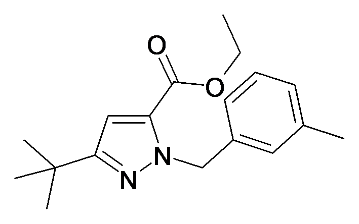 5-tert-Butyl-2-(3-methyl-benzyl)-2H-pyrazole-3-carboxylic acid ethyl ester