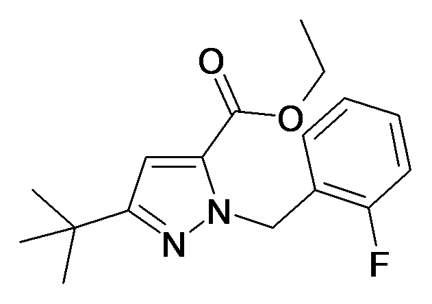 MFCD34168816 | 5-tert-Butyl-2-(2-fluoro-benzyl)-2H-pyrazole-3-carboxylic acid ethyl ester | acints