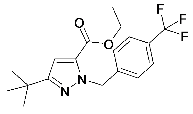 5-tert-Butyl-2-(4-trifluoromethyl-benzyl)-2H-pyrazole-3-carboxylic acid ethyl ester