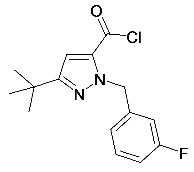 5-tert-Butyl-2-(3-fluoro-benzyl)-2H-pyrazole-3-carbonyl chloride