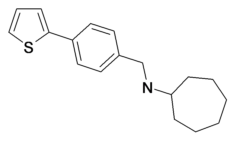 Cycloheptyl-(4-thiophen-2-yl-benzyl)-amine