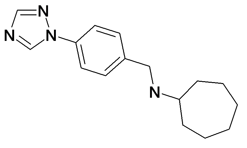 Cycloheptyl-(4-[1,2,4]triazol-1-yl-benzyl)-amine
