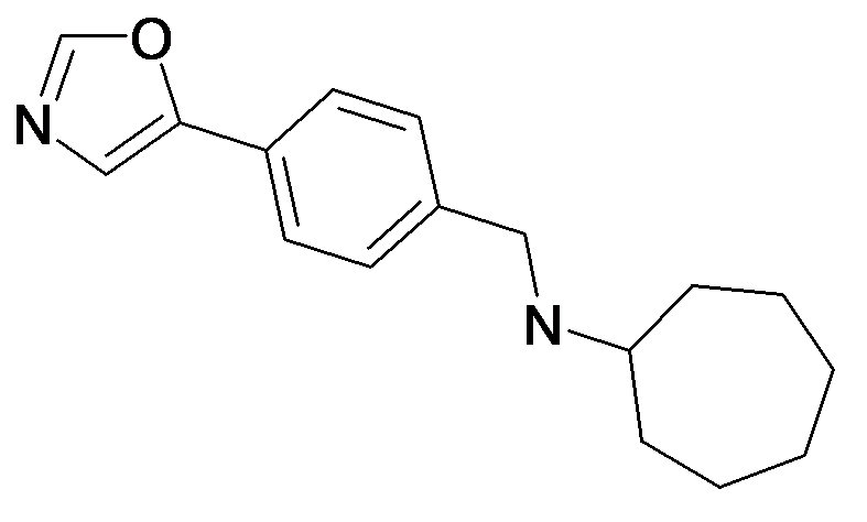 Cycloheptyl-(4-oxazol-5-yl-benzyl)-amine