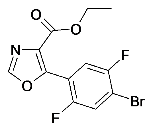 MFCD34168997 | 5-(4-Bromo-2,5-difluoro-phenyl)-oxazole-4-carboxylic acid ethyl ester | acints