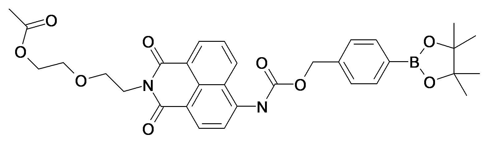 Acetic acid 2-(2-{1,3-dioxo-6-[4-(4,4,5,5-tetramethyl-[1,3,2]dioxaborolan-2-yl)-benzyloxycarbonylamino]-1H,3H-benzo[de]isoquinolin-2-yl}-ethoxy)-ethyl ester
