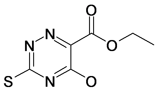5-Hydroxy-3-mercapto-[1,2,4]triazine-6-carboxylic acid ethyl ester