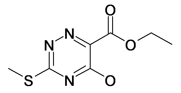 5-Hydroxy-3-methylsulfanyl-[1,2,4]triazine-6-carboxylic acid ethyl ester