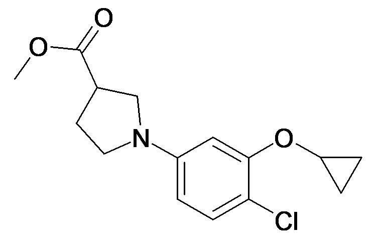 1-(4-Chloro-3-cyclopropoxy-phenyl)-pyrrolidine-3-carboxylic acid methyl ester