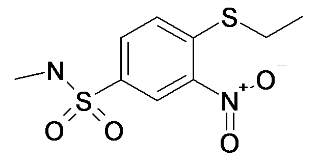 4-Ethylsulfanyl-N-methyl-3-nitro-benzenesulfonamide