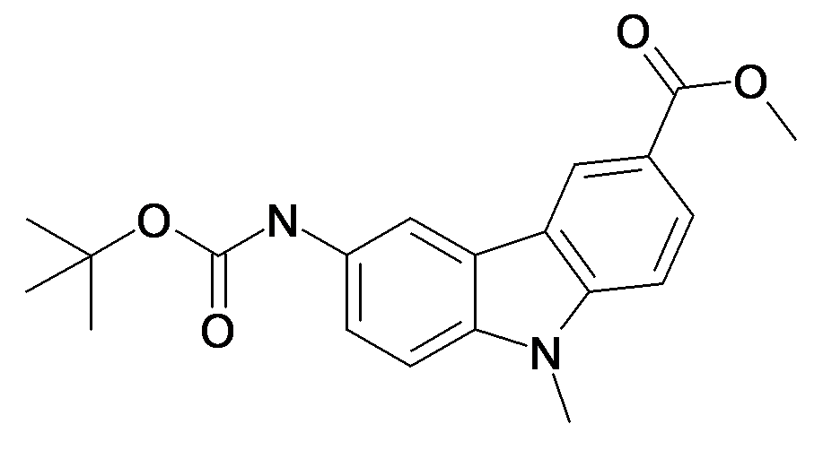 1132797-32-0 | 6-tert-Butoxycarbonylamino-9-methyl-9H-carbazole-3-carboxylic acid methyl ester