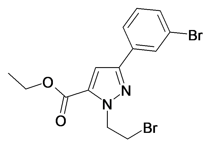 2-(2-Bromo-ethyl)-5-(3-bromo-phenyl)-2H-pyrazole-3-carboxylic acid ethyl ester