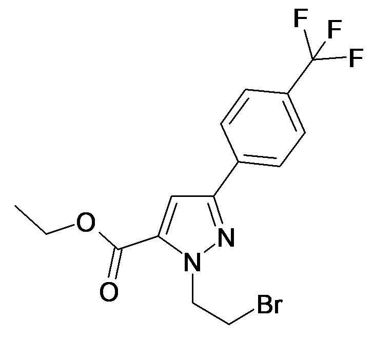 2-(2-Bromo-ethyl)-5-(4-trifluoromethyl-phenyl)-2H-pyrazole-3-carboxylic acid ethyl ester