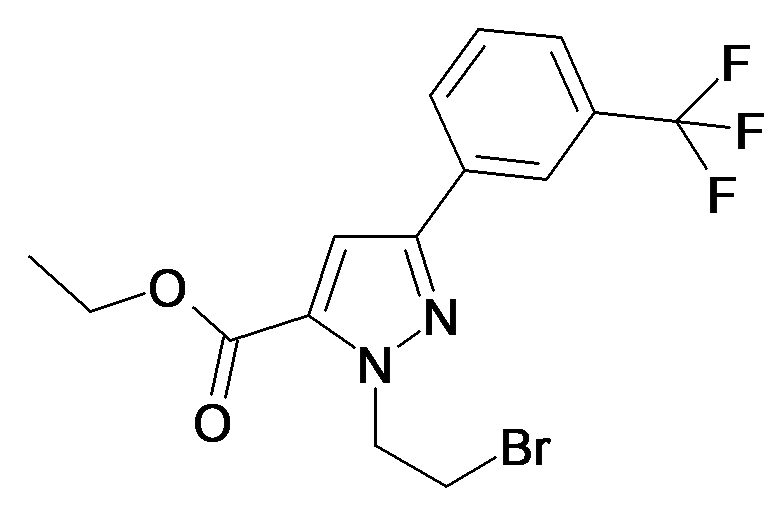 2-(2-Bromo-ethyl)-5-(3-trifluoromethyl-phenyl)-2H-pyrazole-3-carboxylic acid ethyl ester