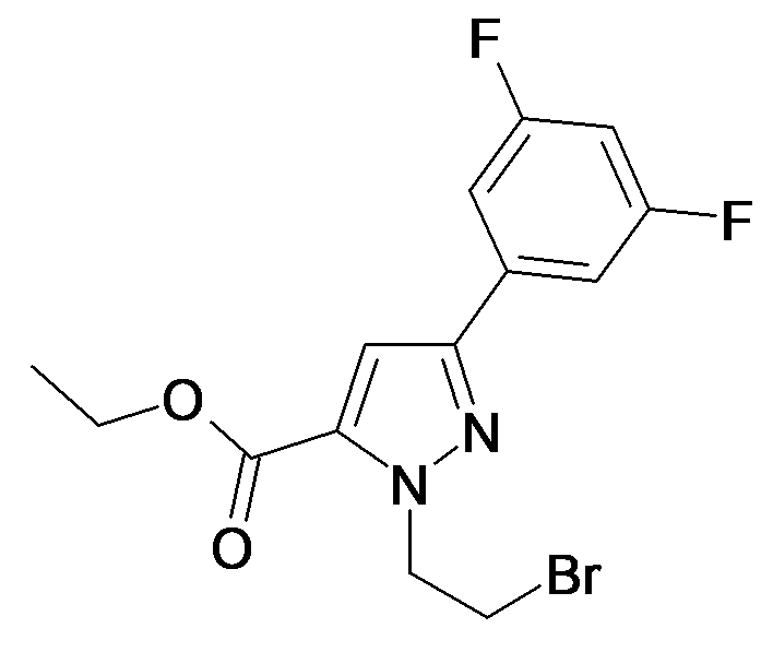 2-(2-Bromo-ethyl)-5-(3,5-difluoro-phenyl)-2H-pyrazole-3-carboxylic acid ethyl ester