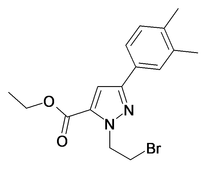 2-(2-Bromo-ethyl)-5-(3,4-dimethyl-phenyl)-2H-pyrazole-3-carboxylic acid ethyl ester