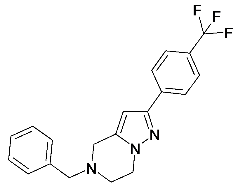 5-Benzyl-2-(4-trifluoromethyl-phenyl)-4,5,6,7-tetrahydro-pyrazolo[1,5-a]pyrazine