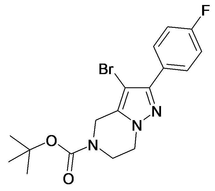 3-Bromo-2-(4-fluoro-phenyl)-6,7-dihydro-4H-pyrazolo[1,5-a]pyrazine-5-carboxylic acid tert-butyl ester