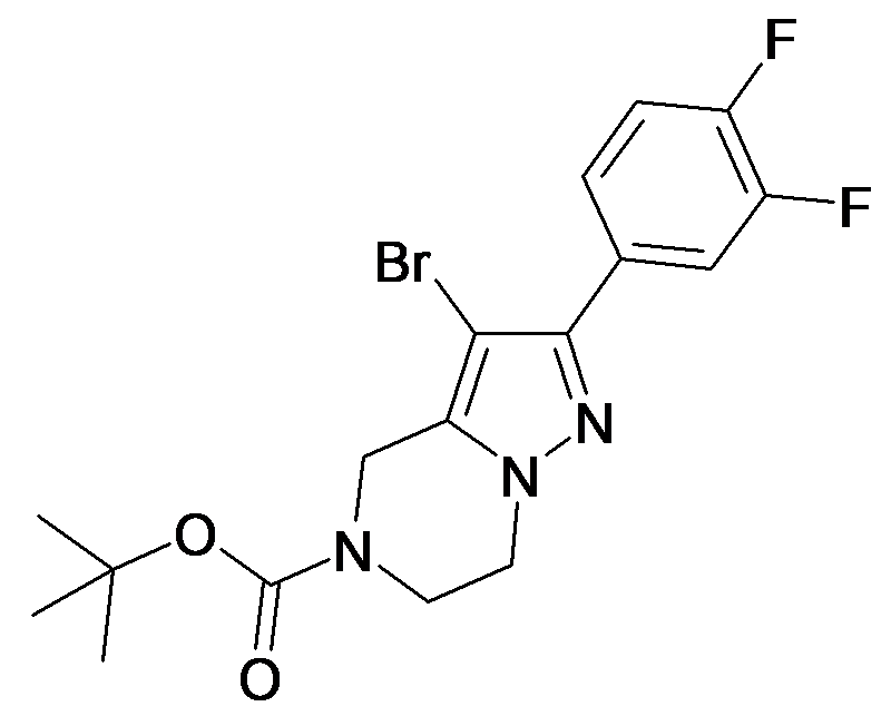 3-Bromo-2-(3,4-difluoro-phenyl)-6,7-dihydro-4H-pyrazolo[1,5-a]pyrazine-5-carboxylic acid tert-butyl ester