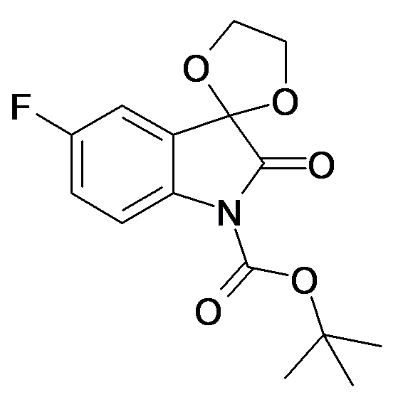 tert-butyl 5-fluoro-2-oxospiro[indoline-3,2'-[1,3]dioxolane]-1-carboxylate