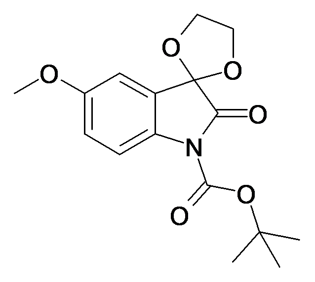 tert-butyl 5-methoxy-2-oxospiro[indoline-3,2'-[1,3]dioxolane]-1-carboxylate
