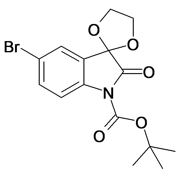 tert-butyl 5-bromo-2-oxospiro[indoline-3,2'-[1,3]dioxolane]-1-carboxylate