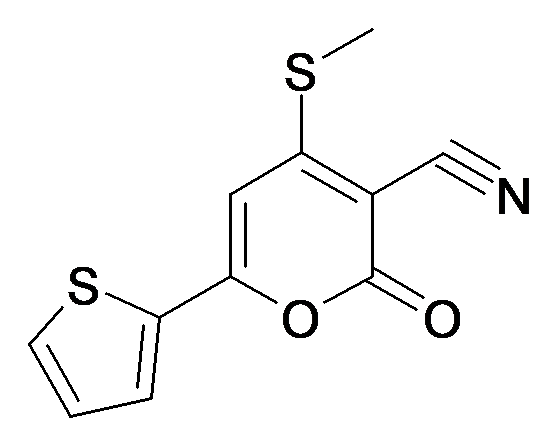 4-Methylsulfanyl-2-oxo-6-thiophen-2-yl-2H-pyran-3-carbonitrile