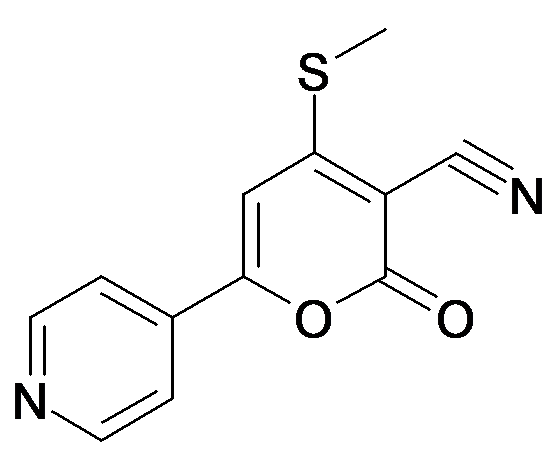 4-Methylsulfanyl-2-oxo-6-pyridin-4-yl-2H-pyran-3-carbonitrile