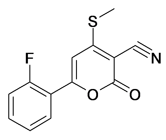 MFCD04000306 | 6-(2-Fluoro-phenyl)-4-methylsulfanyl-2-oxo-2H-pyran-3-carbonitrile