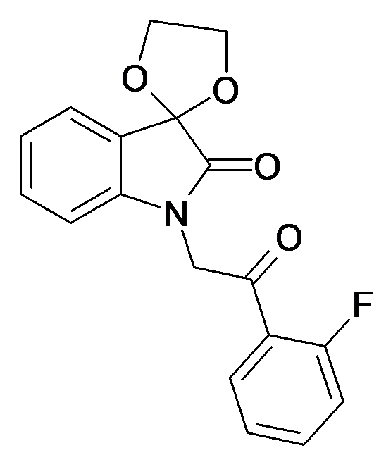 1'-(2-(2-fluorophenyl)-2-oxoethyl)spiro[[1,3]dioxolane-2,3'-indolin]-2'-one