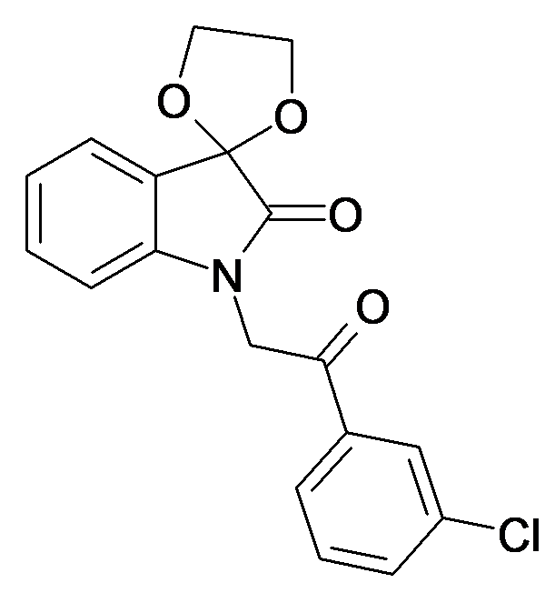 1'-(2-(3-chlorophenyl)-2-oxoethyl)spiro[[1,3]dioxolane-2,3'-indolin]-2'-one