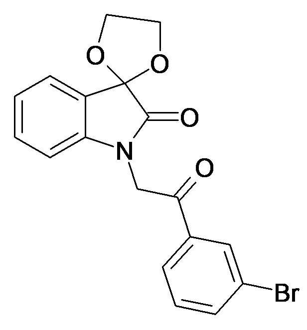 1'-(2-(3-bromophenyl)-2-oxoethyl)spiro[[1,3]dioxolane-2,3'-indolin]-2'-one