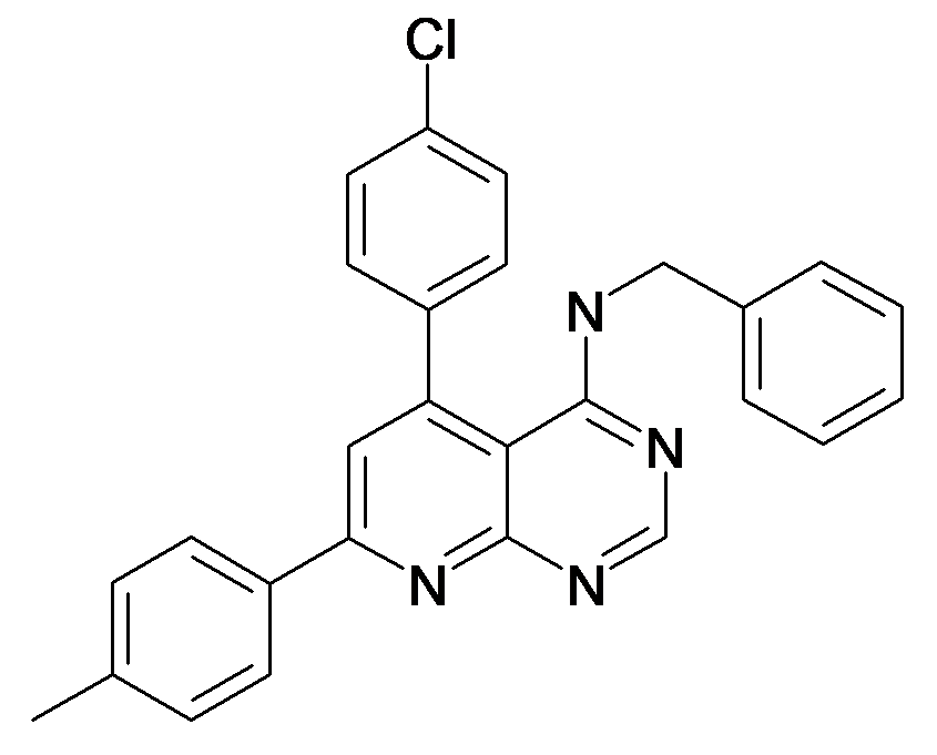 Benzyl-[5-(4-chloro-phenyl)-7-p-tolyl-pyrido[2,3-d]pyrimidin-4-yl]-amine