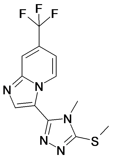 3-(4-Methyl-5-methylsulfanyl-4H-[1,2,4]triazol-3-yl)-7-trifluoromethyl-imidazo[1,2-a]pyridine