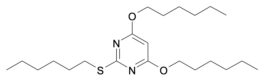 2173105-63-8 | MFCD30726017 | 4,6-Bis-hexyloxy-2-hexylsulfanyl-pyrimidine | acints