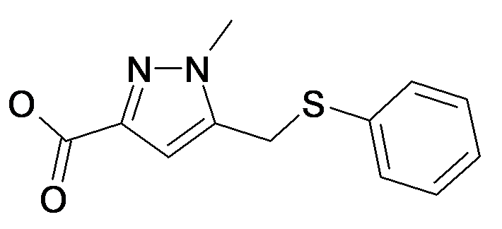 MFCD34168807 | 1-Methyl-5-phenylsulfanylmethyl-1H-pyrazole-3-carboxylic acid | acints